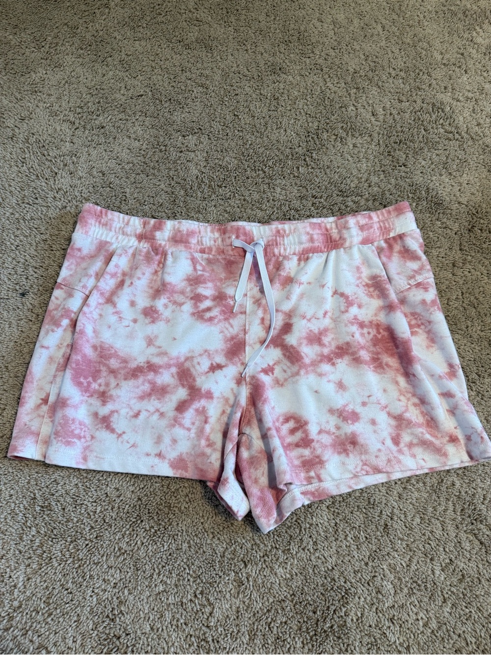 Pink tie dye shorts size large